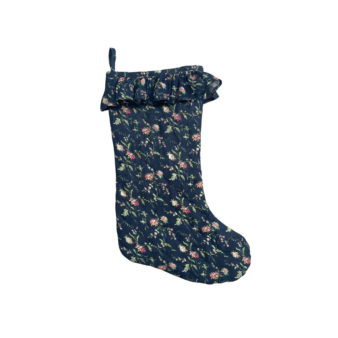 Christmas Stocking midnight blooms
