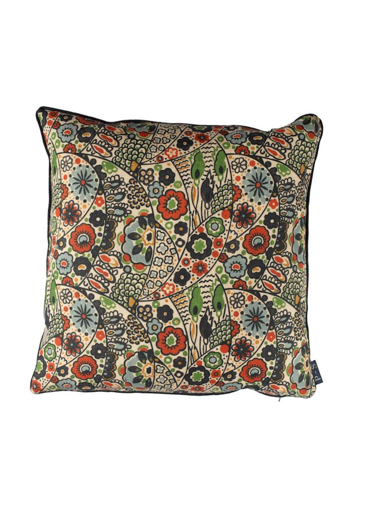 kyoto woodblock cushion