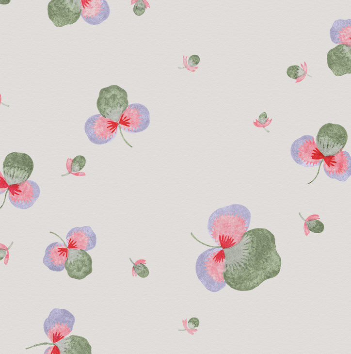 sweet clover vintage wallpaper in colourway spring