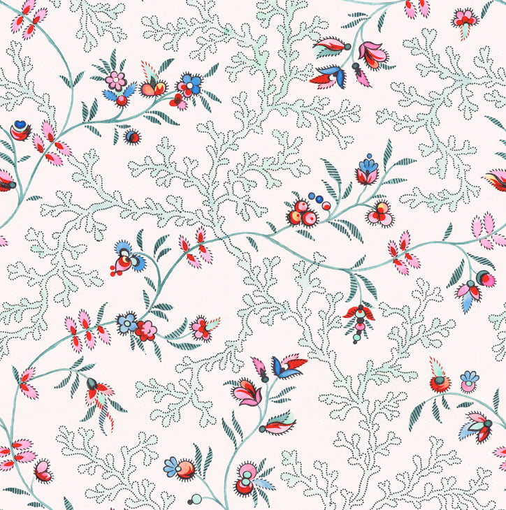 Coral & Fauna Wallpaper in rainbow colours