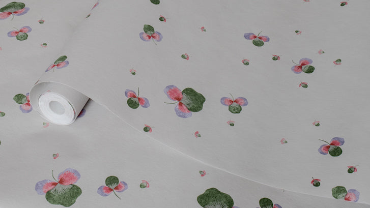 sweet clover vintage wallpaper in colourway spring