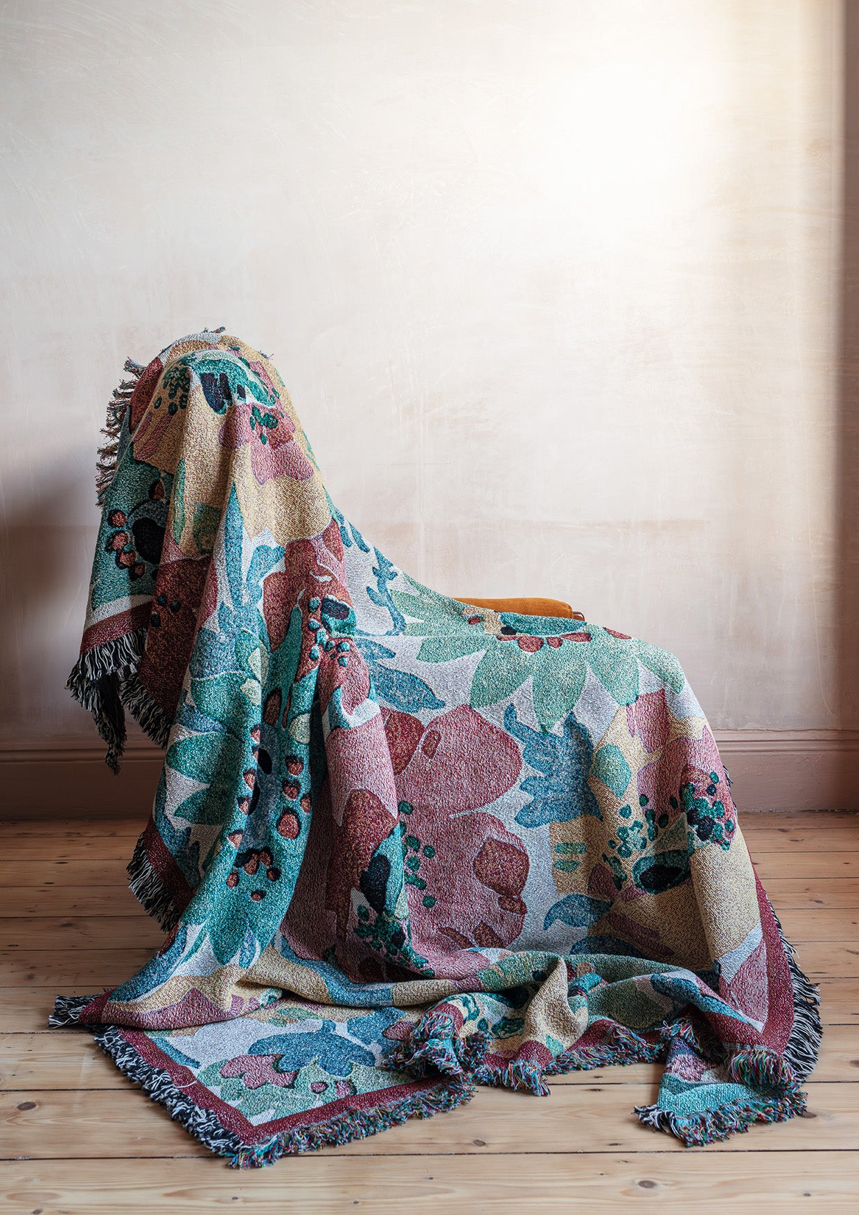 poppies blanket - woven eco blanket