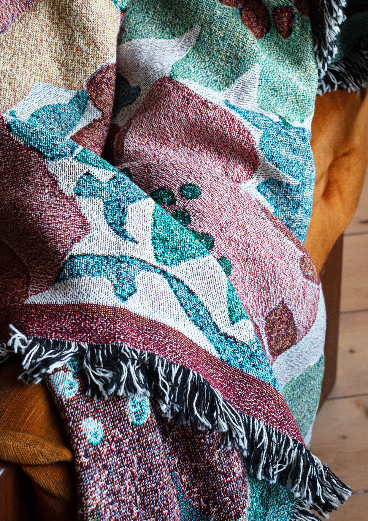 poppies blanket - woven eco blanket