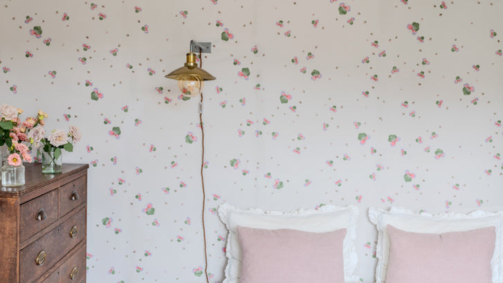 sweet clover vintage wallpaper in colourway spring