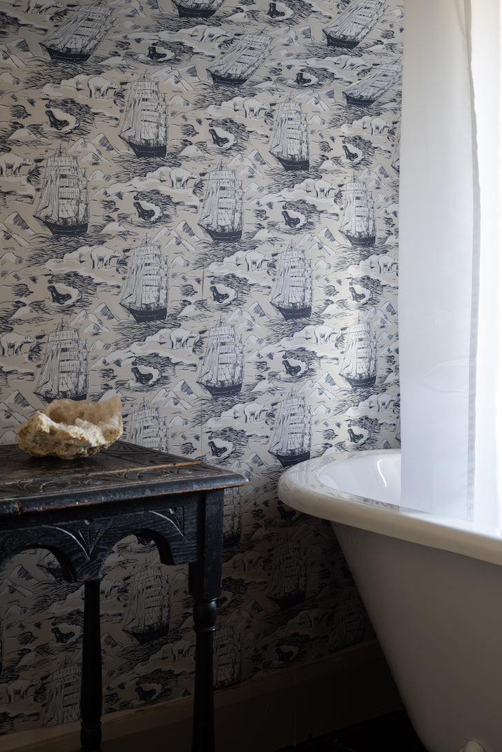 Arctic Quest Wallpaper - Print Sisters - Bathroom