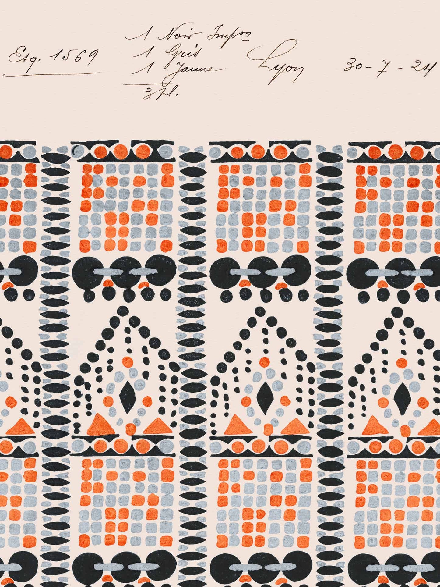 No.083 - Beaded Deco 1924 - Vintage Archive Poster Prints