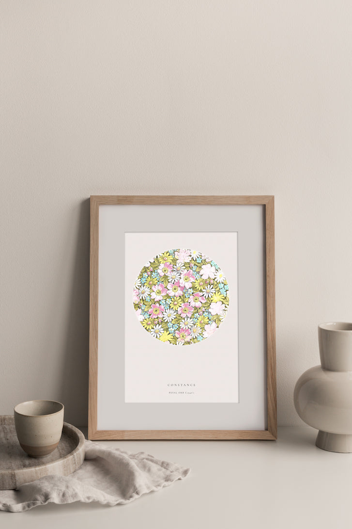 No.079 - Constance Petal Orbs - Vintage Archive Poster Prints