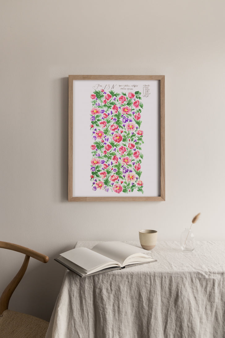 No.073 - Camellia Crush - Vintage Archive Poster Prints