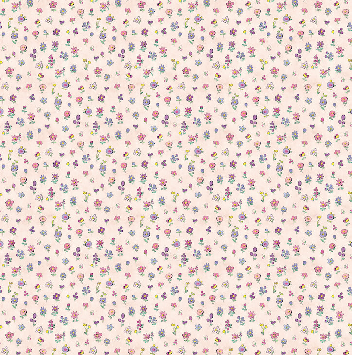 flower power wallpaper in rainbow colours