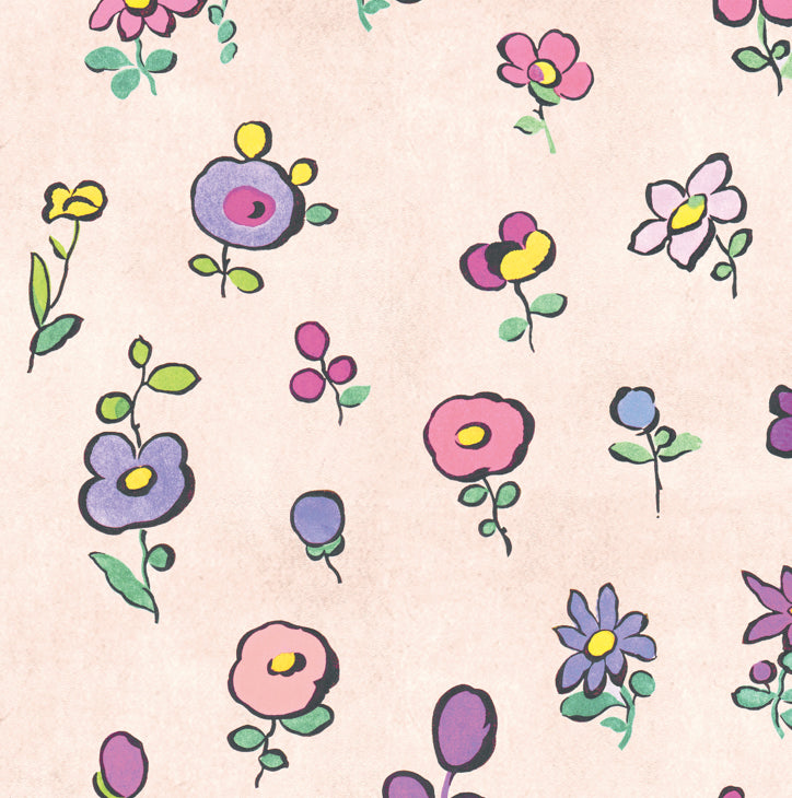 flower power wallpaper in rainbow colours