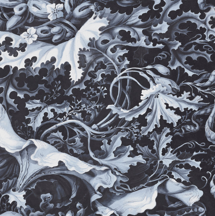 Labyrinth vintage wallpaper in colourway twilight