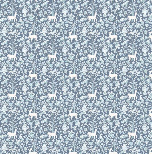 mon seul desir vintage wallpaper - colourway dusty blues