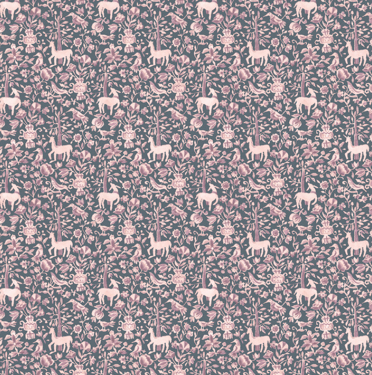 mon seul desir vintage wallpaper - colourway damson