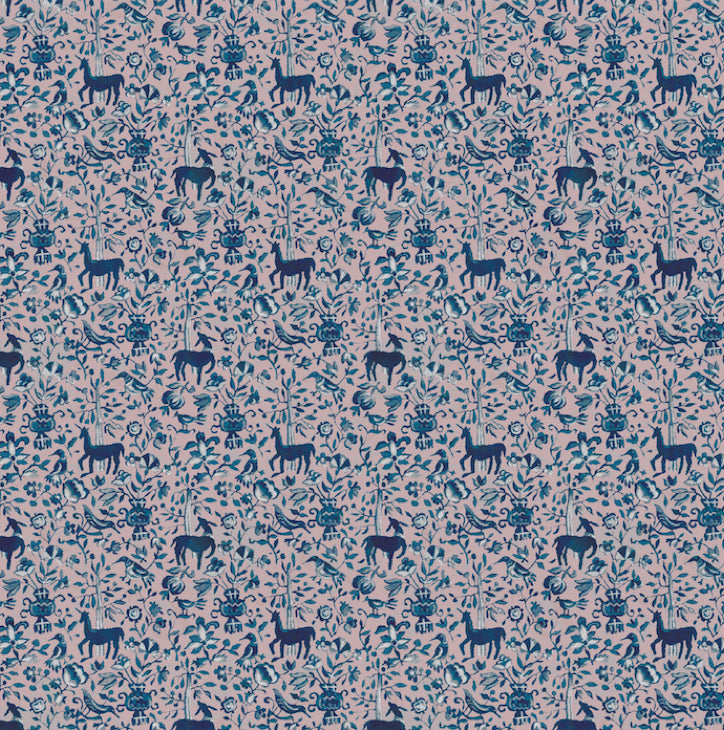 mon seul desir vintage wallpaper - colourway in midnight