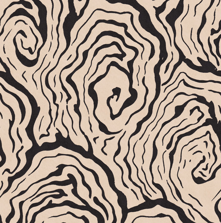 oyster vintage wallpaper in colourway monochrome
