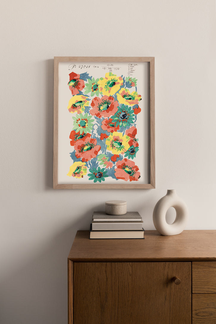 No.076 - Summer Poppies II - Vintage Archive Poster Prints