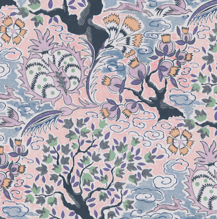 tree of life vintage wallpaper in colourway dawn