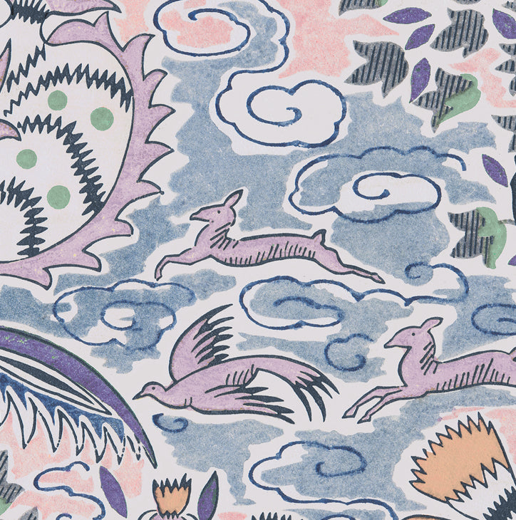 tree of life vintage wallpaper in colourway dawn