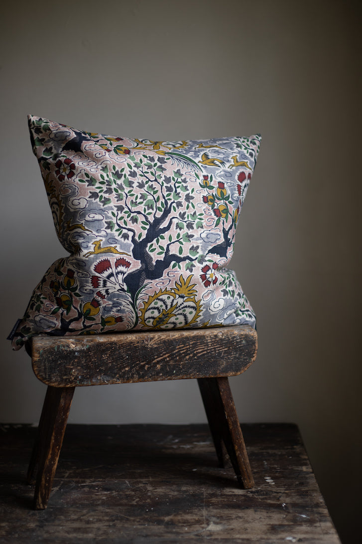 tree of life linen cushion