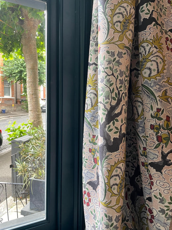 tree of life linen fabric vintage - curtains