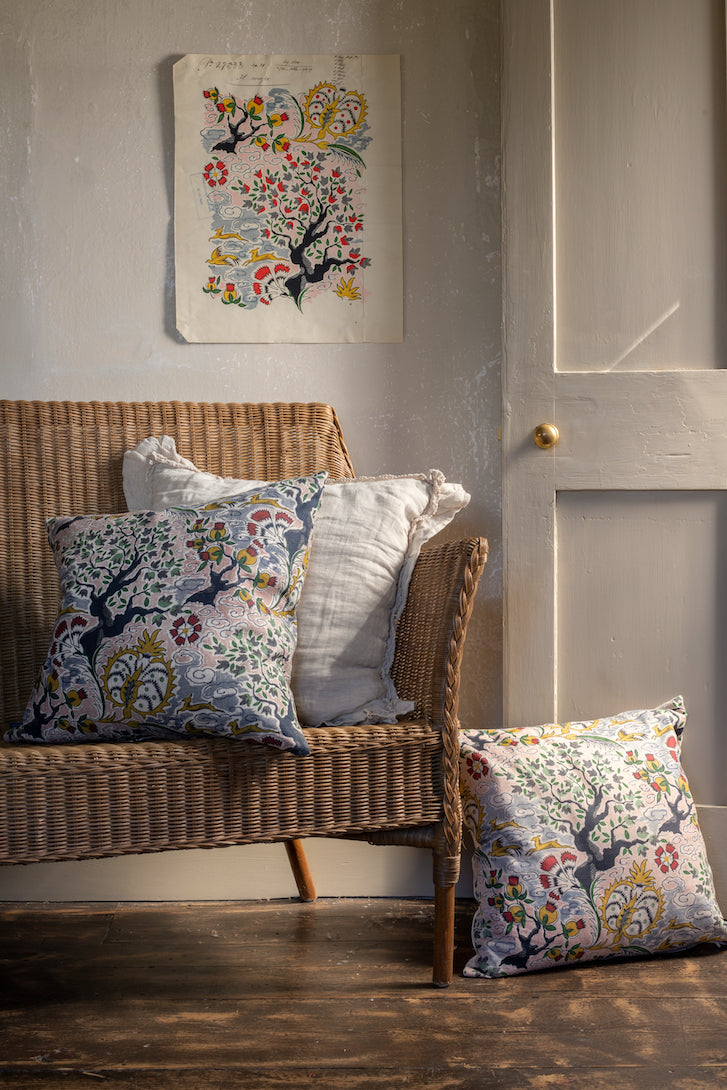 tree of life linen cushion