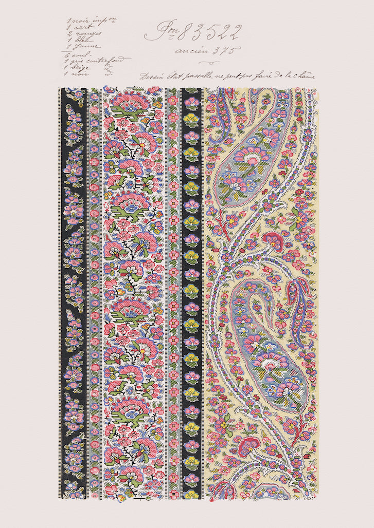 No.048 - Paisley Matrix - Vintage Archive Poster Prints