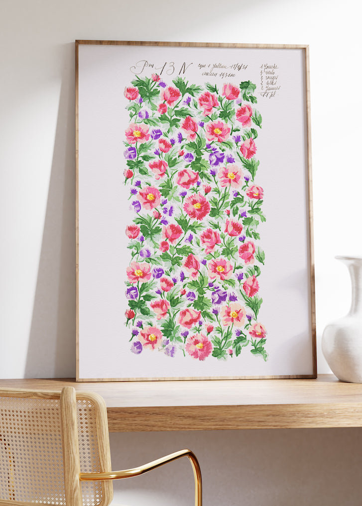 No.073 - Camellia Crush - Vintage Archive Poster Prints