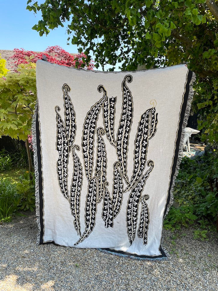 magic beans woven blanket