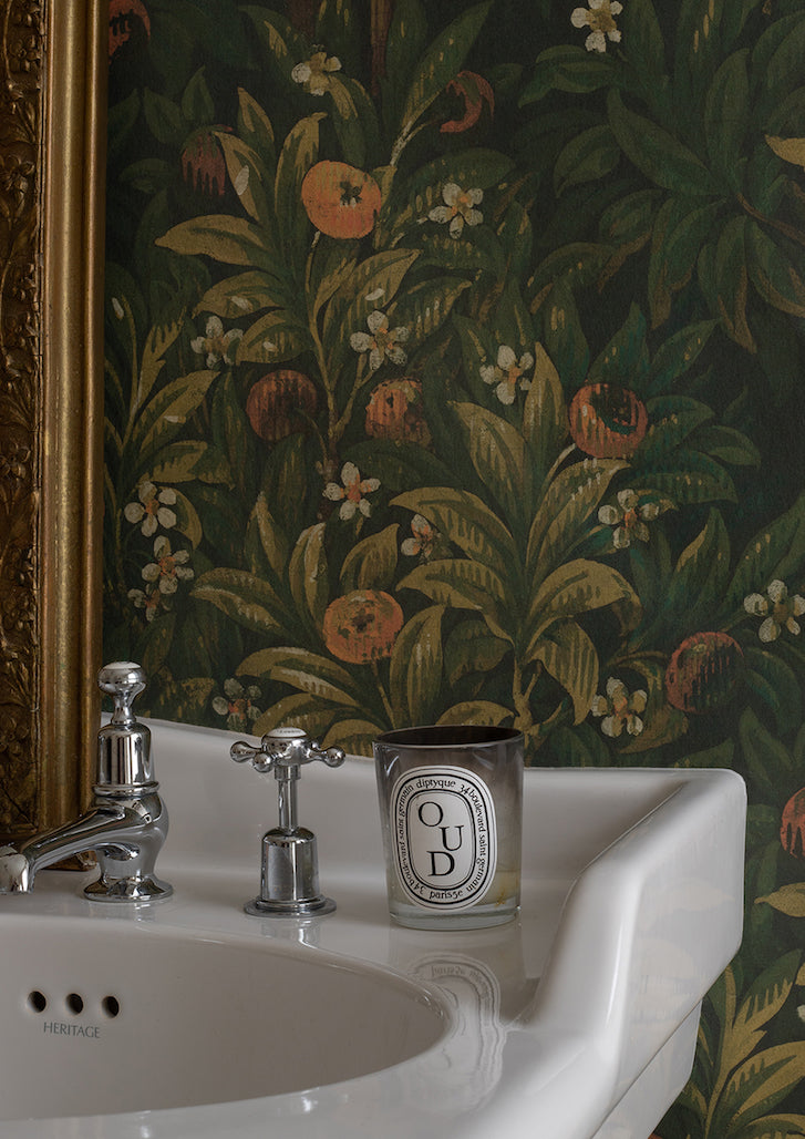 Orange Blossoms - Grove Greens - Wallpaper