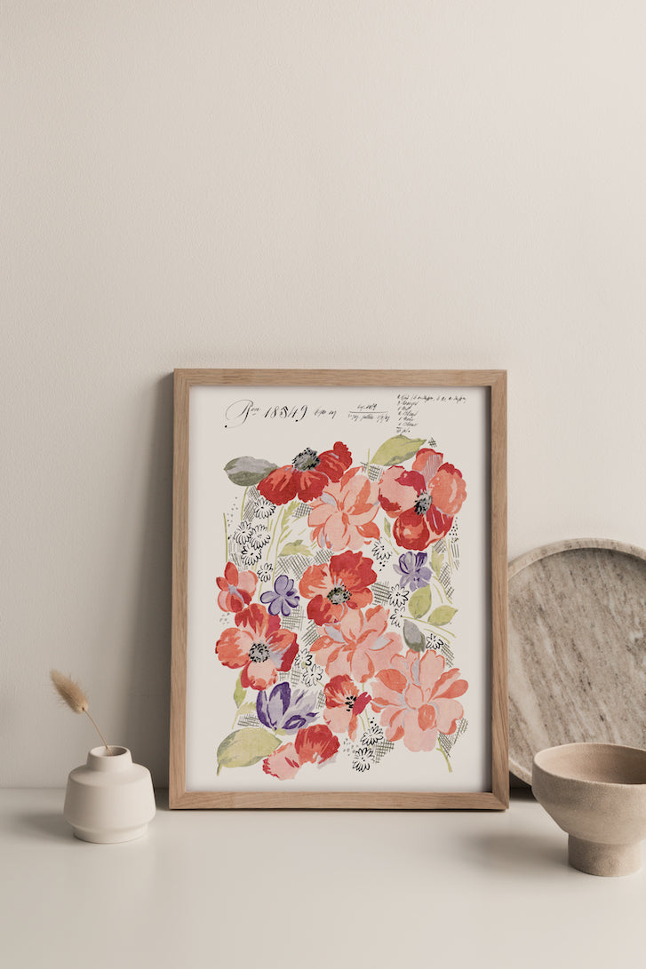 No.044 - Bloomsbury Blooms - Vintage Archive Poster Prints