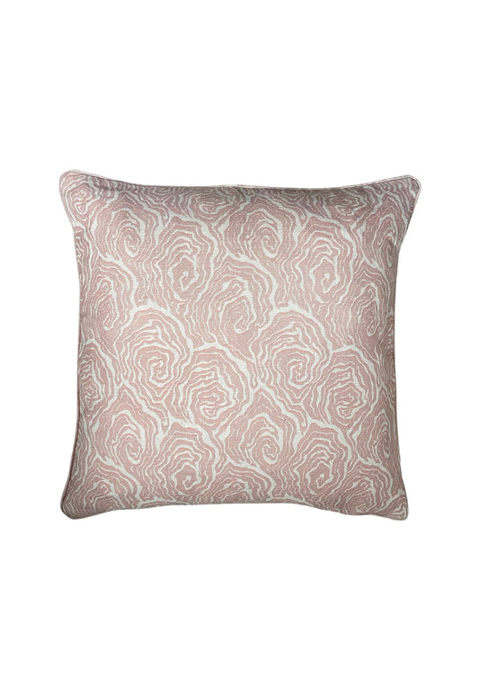 oysters linen cushion in the colour venus pink