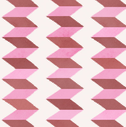 Escher Stripe - Empress Rose - Fabric