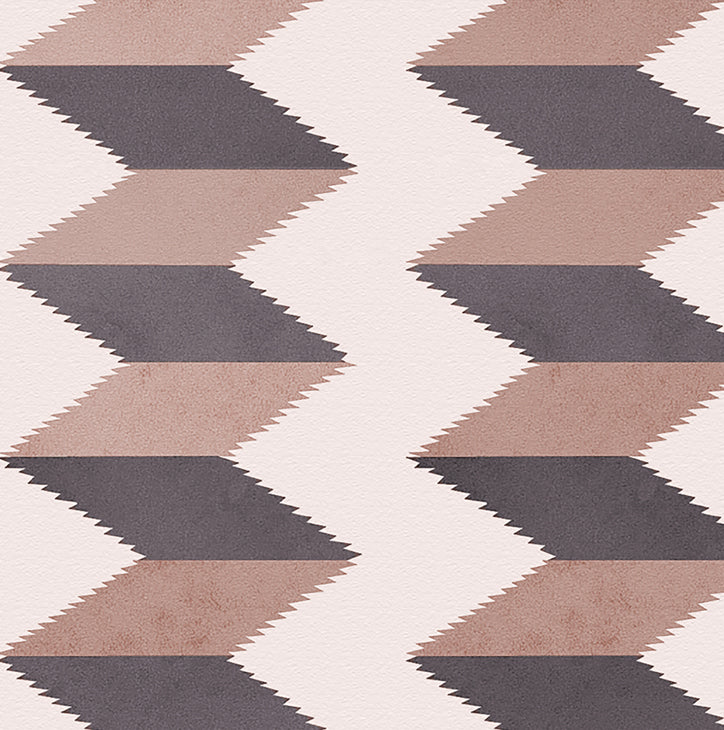 Escher Stripe - Rosewood - Wallpaper