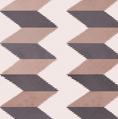 Escher Stripe - Rosewood - Wallpaper