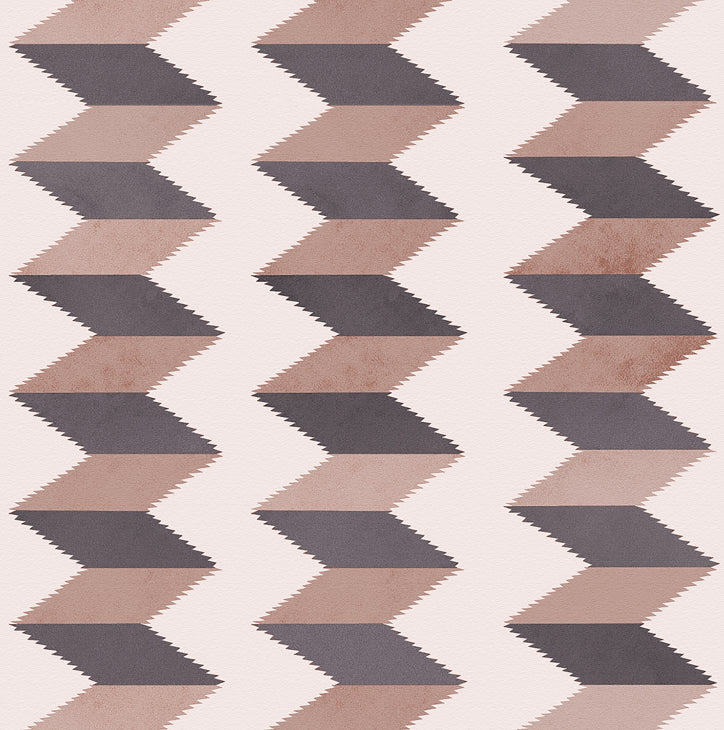 Escher Stripe - Rosewood - Fabric