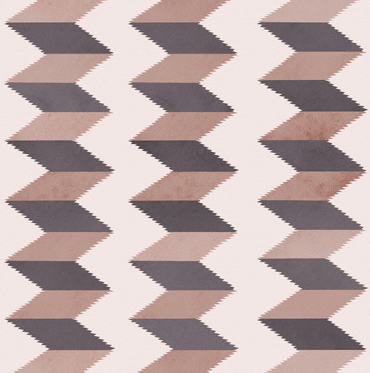 Escher Stripe - Rosewood - Fabric