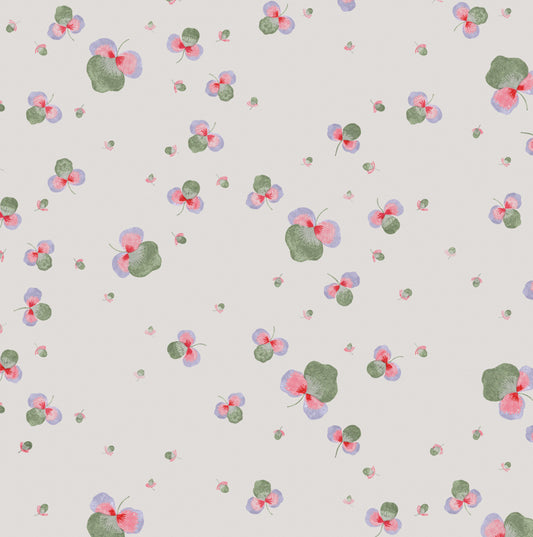 sweet clover vintage wallpaper in colourway spring