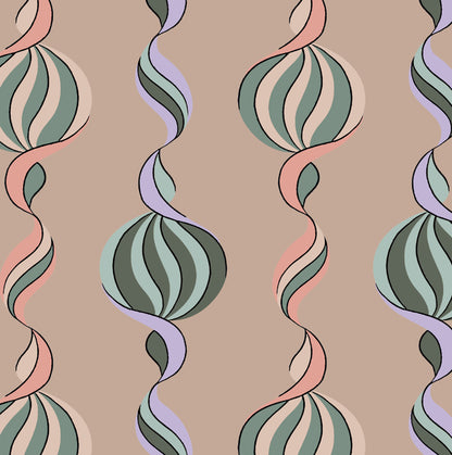 Carousel Twist - Pastel Sorbets - Wallpaper - Micaela Sharp Collaboration