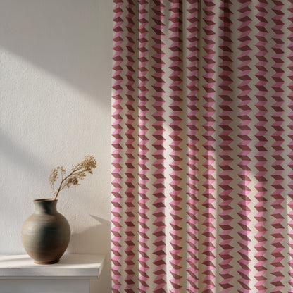 Escher Stripe - Empress Rose - Fabric