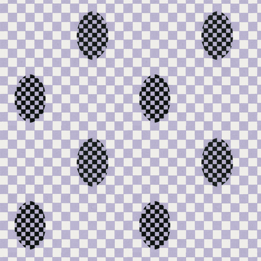 Deco Checkers - Violet Veil - Fabric - Micaela Sharp Collaboration