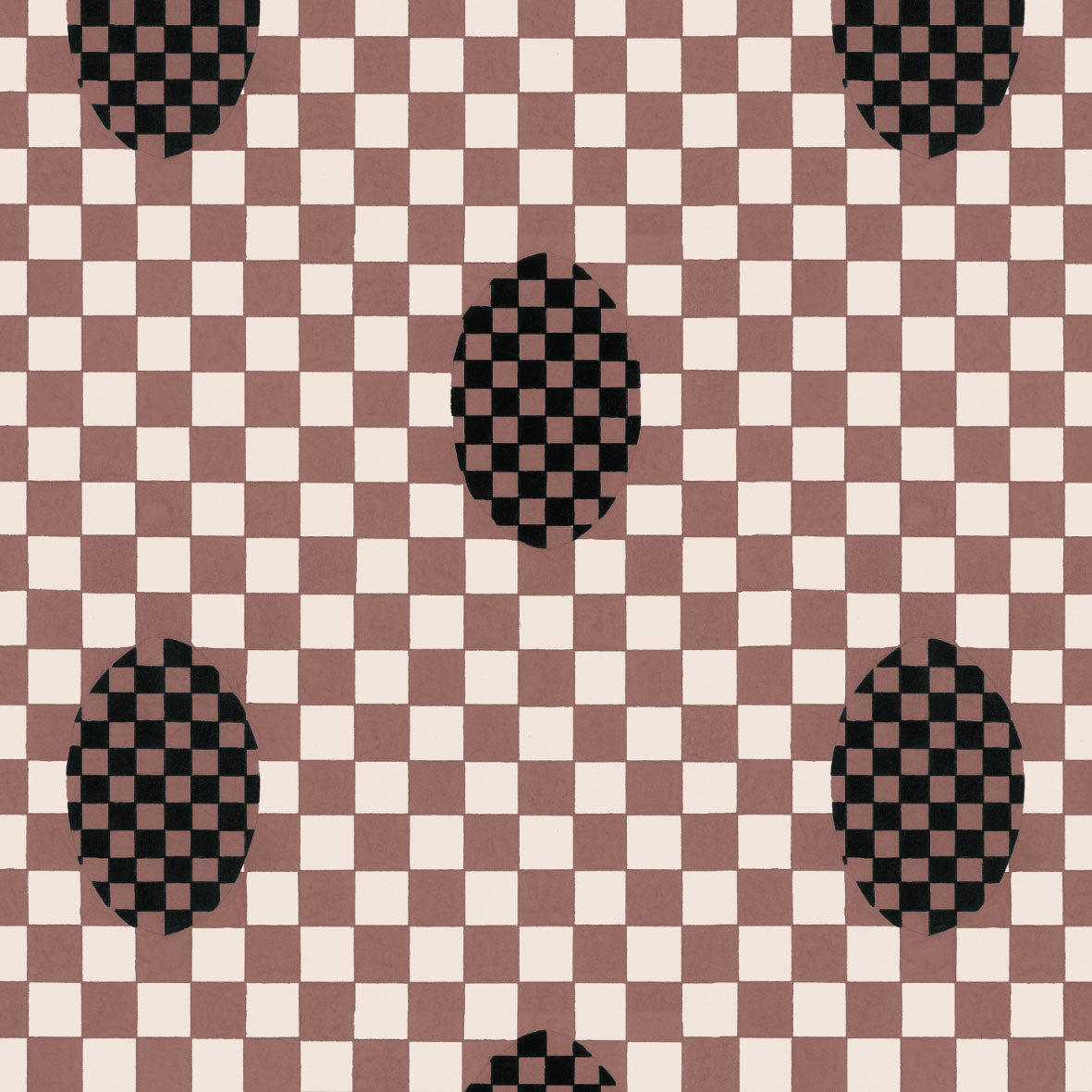 Deco Checkers - Coco - Fabric - Micaela Sharp Collaboration