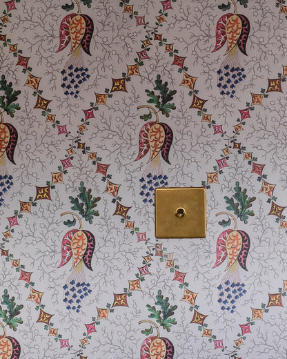 Harlequin wallpaper in folk - with light switch fitting