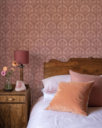 Fleur De Lis - Bourbon Blush - Wallpaper