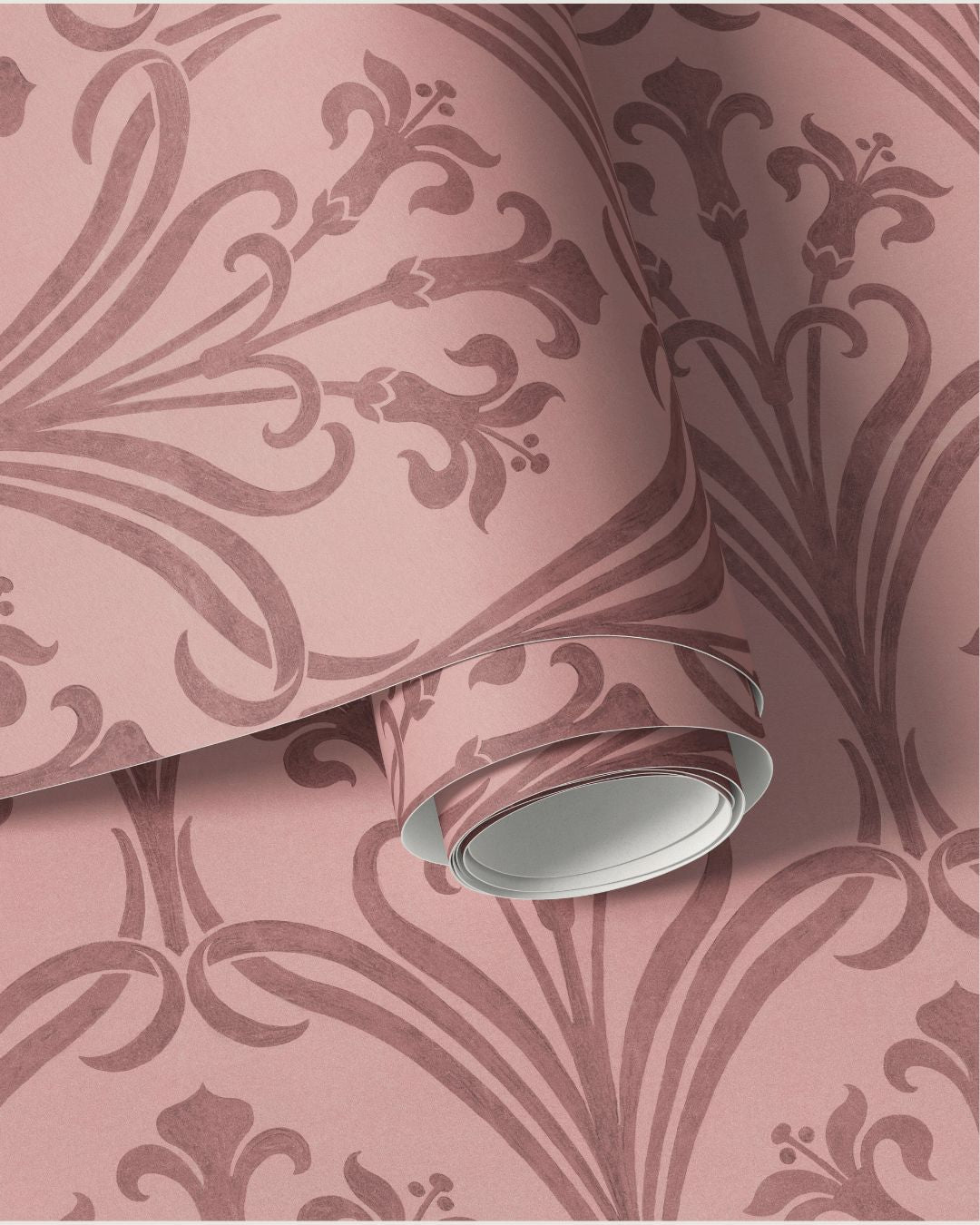 Fleur De Lis - Bourbon Blush - Wallpaper