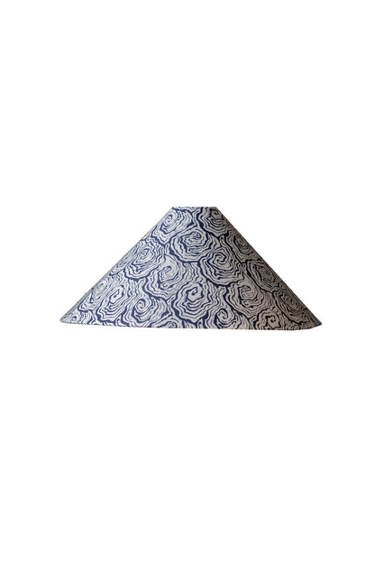 Oysters Monochrome Tapered Cone Lampshade (large)