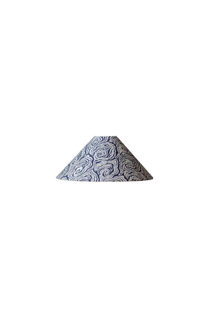 Oysters Monochrome Tapered Cone Lampshade (medium)