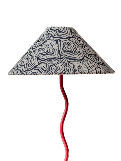 Oysters Monochrome Tapered Cone Lampshade (medium)