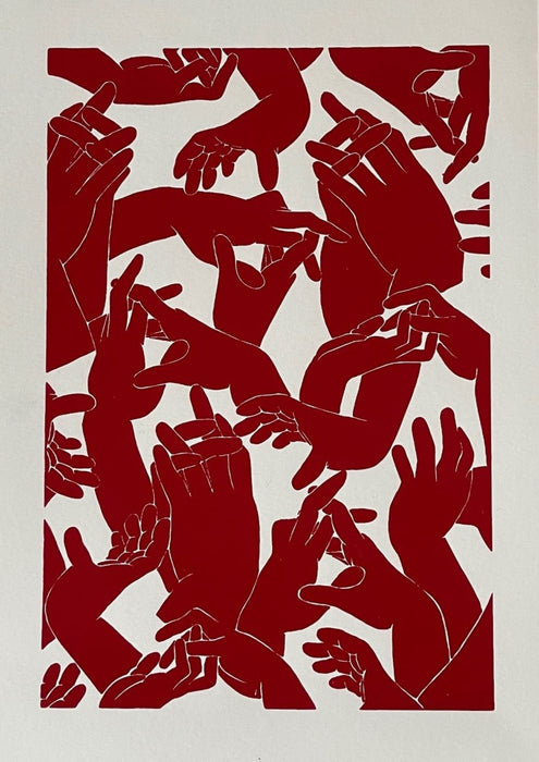 Studio Sale - Hand In Hand - Red & White - The Originals - Screen Print Collection
