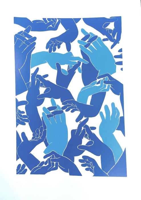 Hand In Hand - Blue on Blue - The Originals - Screen Print Collection
