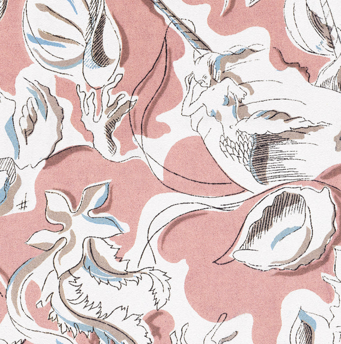Dali's Mermaid - Blush - Wallpaper